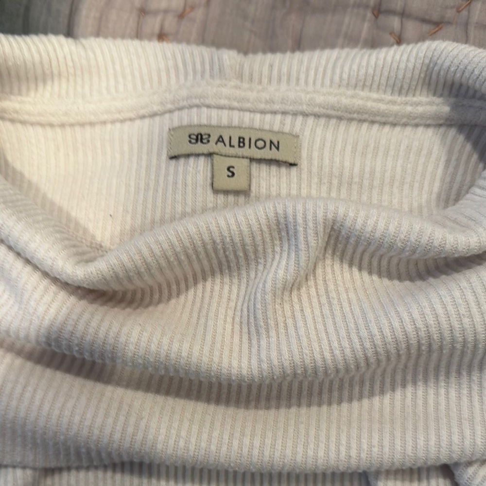 Albion Ivory Ribbed Knit Top